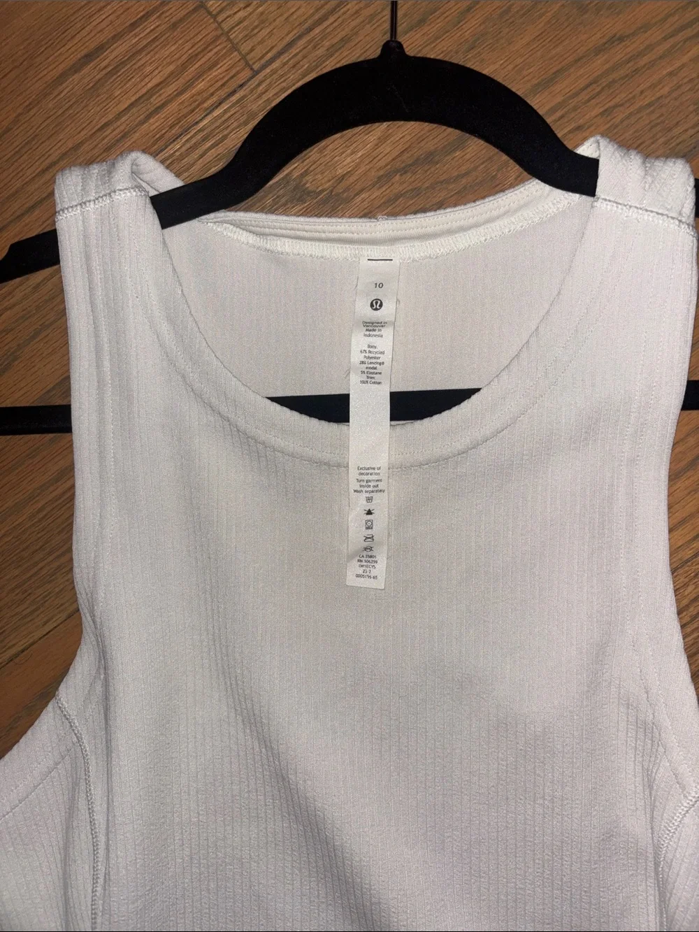 lululemon athletica White Ribbed Sleeveless Midi Dress